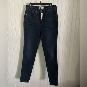 MADEWELL | 10” High-Rise Skinny dark blue denim jeans Sz 26 NWT